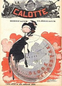 page de titre du journal satyrique anticlérical La Calotte, 1903